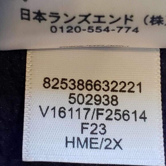 Lands End Pullover Fleece Women’s Plus Size 2X Quarter Zip Blue Long Sleeve - Picture 6 of 9